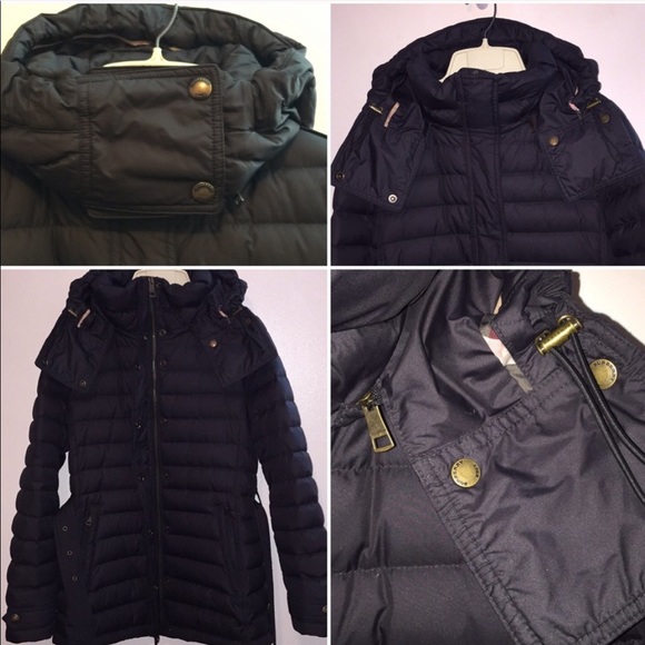 Burberry Brit Black Down Hooded Puffer Coat - M - Picture 4 of 7